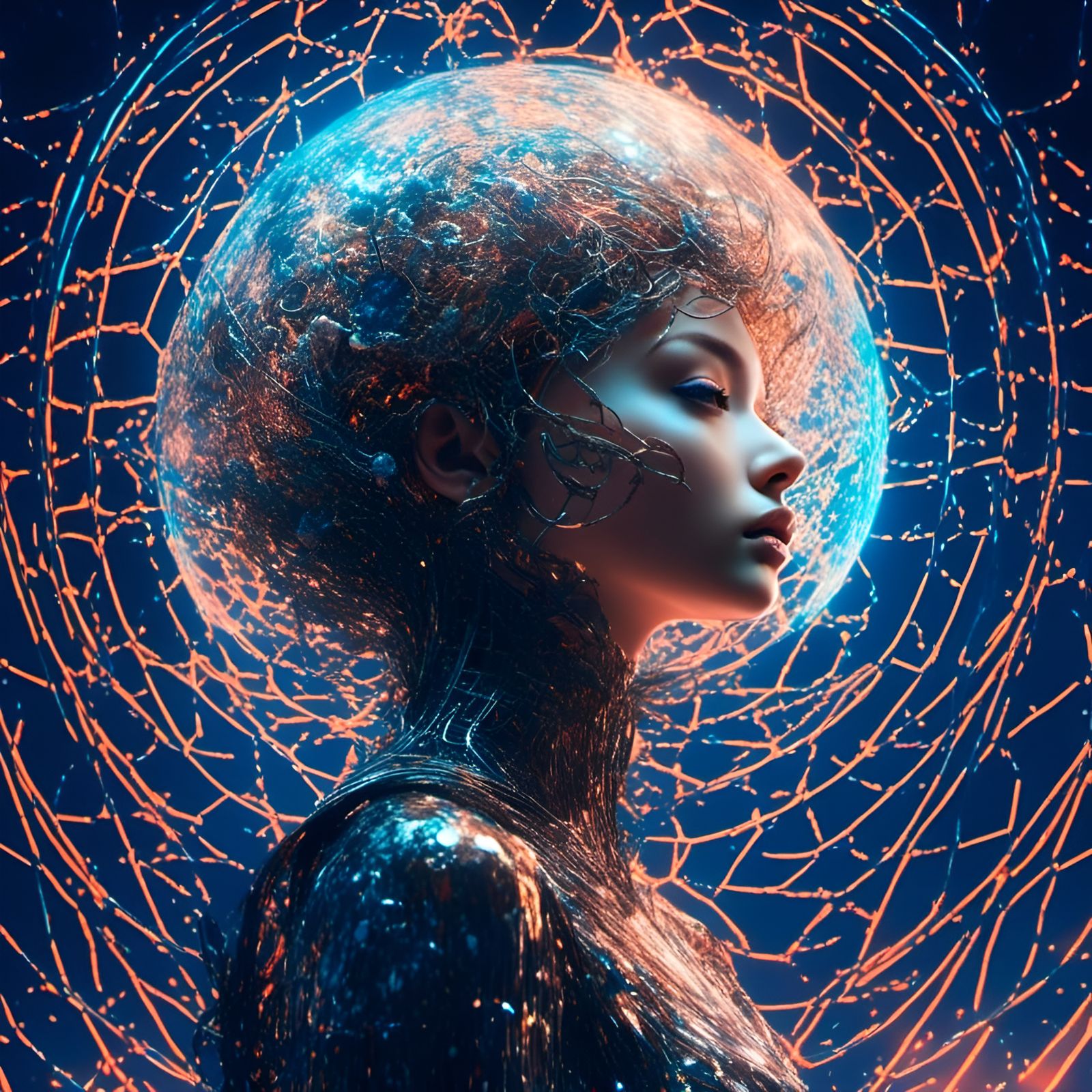 <lora:impact:1.0> <lora:PlusUltraAnime:1.0> <lora:UltraAnime:1.0> extremely-confident-gaze-translucent-ghost | infinite stair vortex portal...