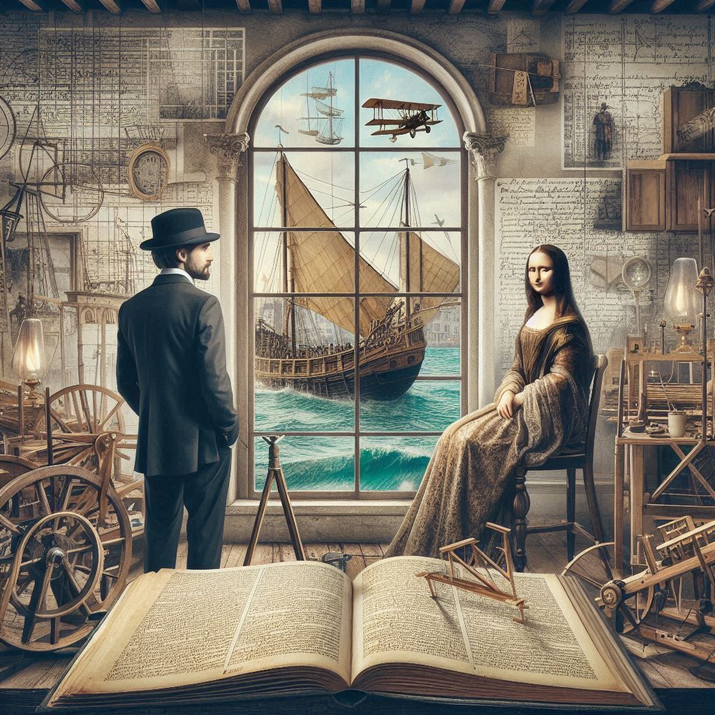 Leonardo and Mona Lisa