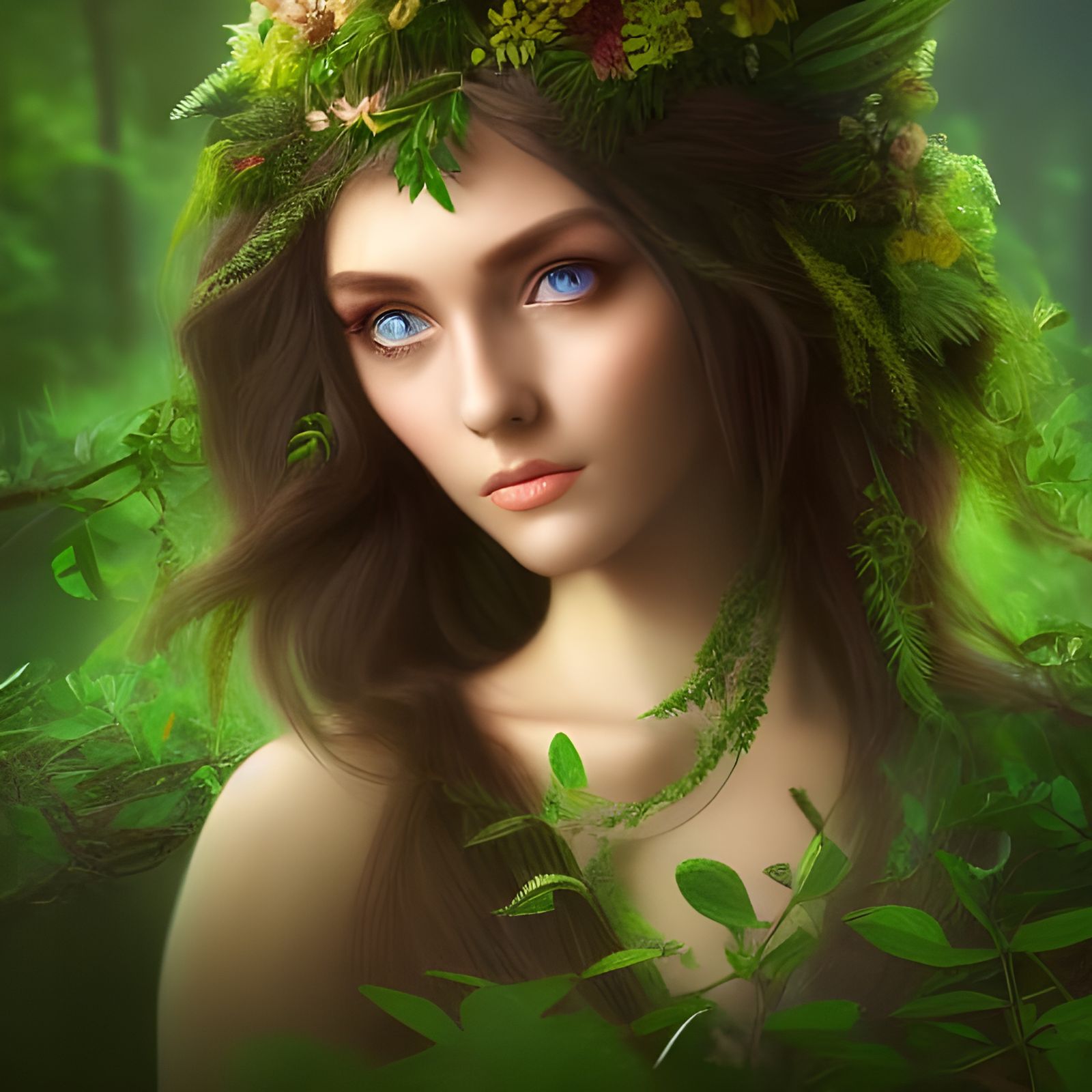 Goddess of the Forest - AI Generated Artwork - NightCafe Creator