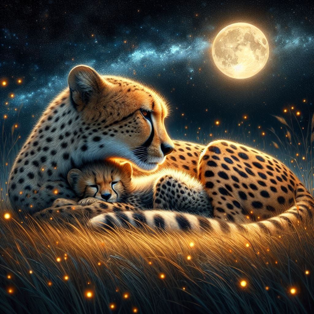 Cheetah mom in the Serengeti