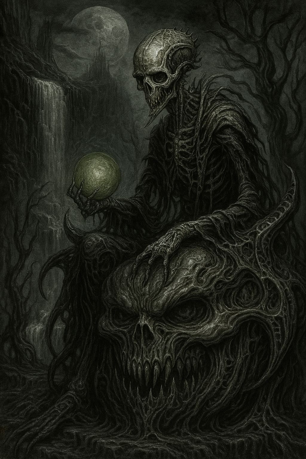 A skeletal marionette sorcerer 