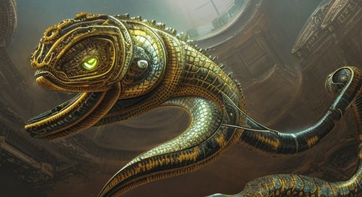 Underwater fantasy, Steampunk Electric Eel 2 - AI Generated Artwork ...