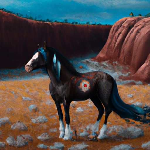 I've been through the desert On a horse with no eyes AI Generated Artwork NightCafe Creator