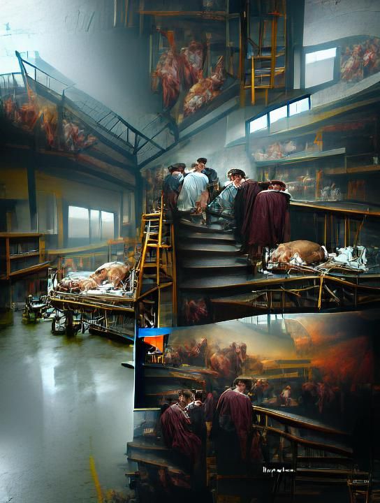 Purgatory Mezzanine | matte painting detailed painting hyper...