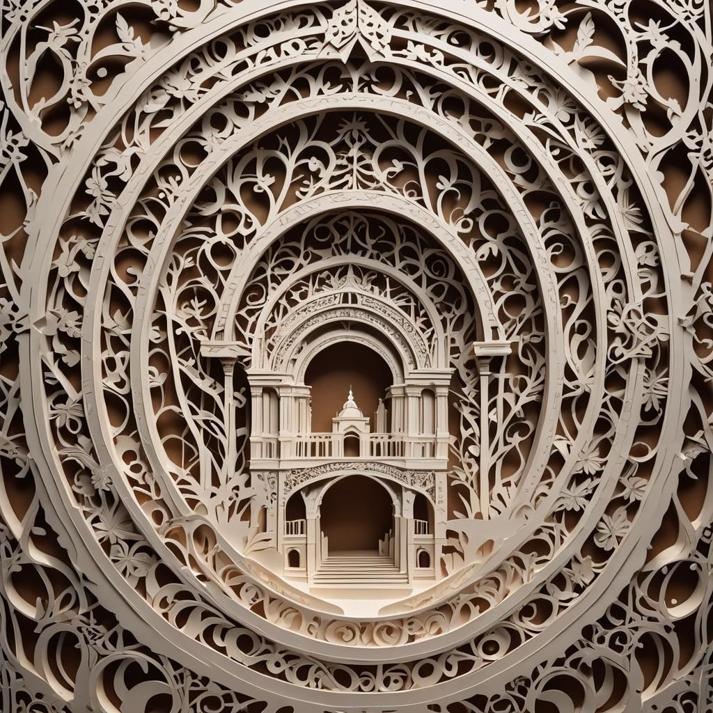 detailed photograph of a Kirigami Craft paper of the Arc the...