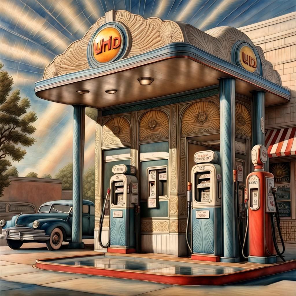 Gas Station AI Generated Artwork NightCafe Creator