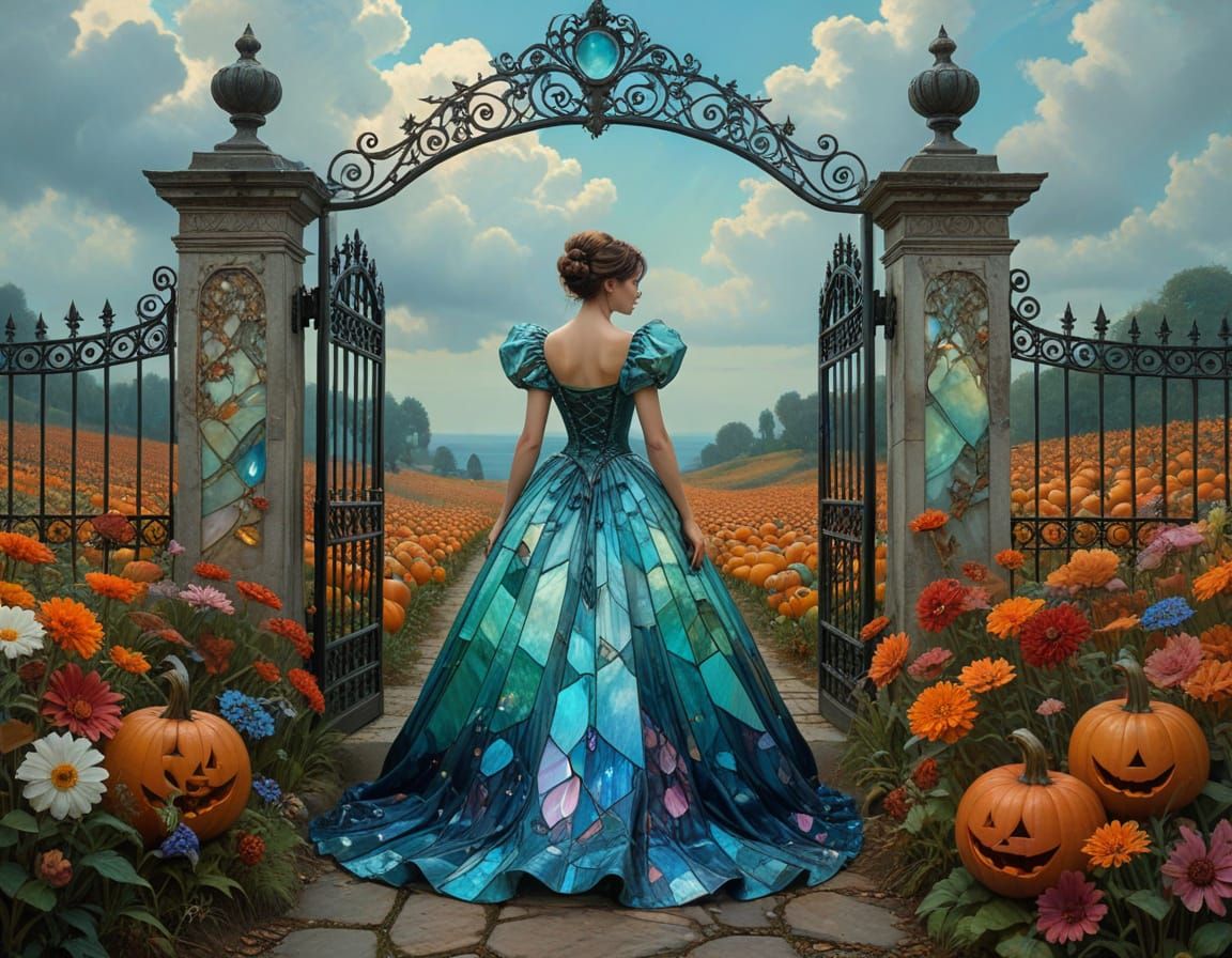 Tiffany Glass Dress  by @Strigoi77