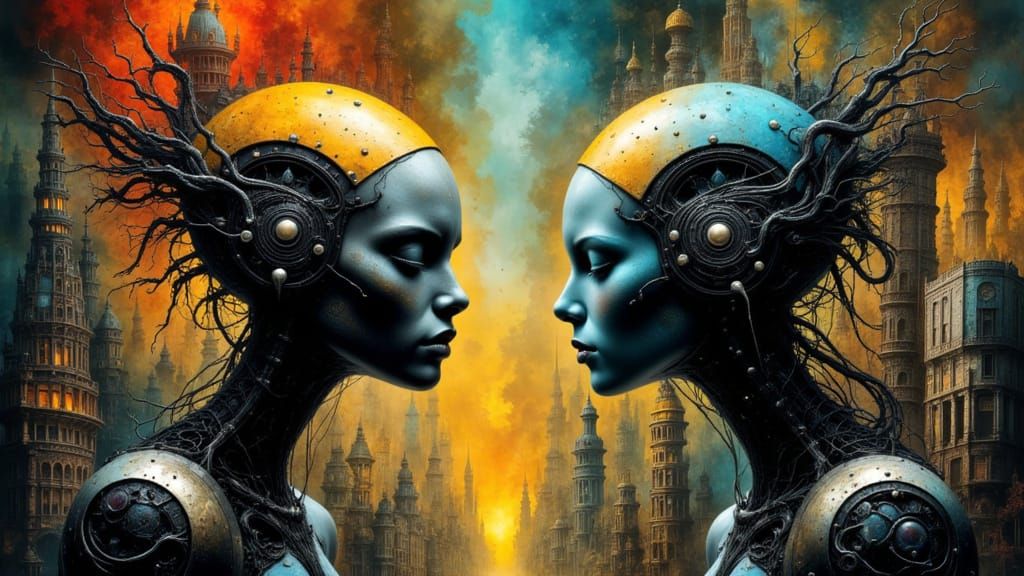 <lora:occam:1.0>sci-fi scene by hieronymus bosch