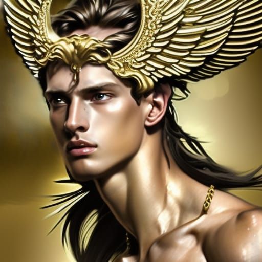 Extravagant ancient ethereal Victoria secret angelic male mo...