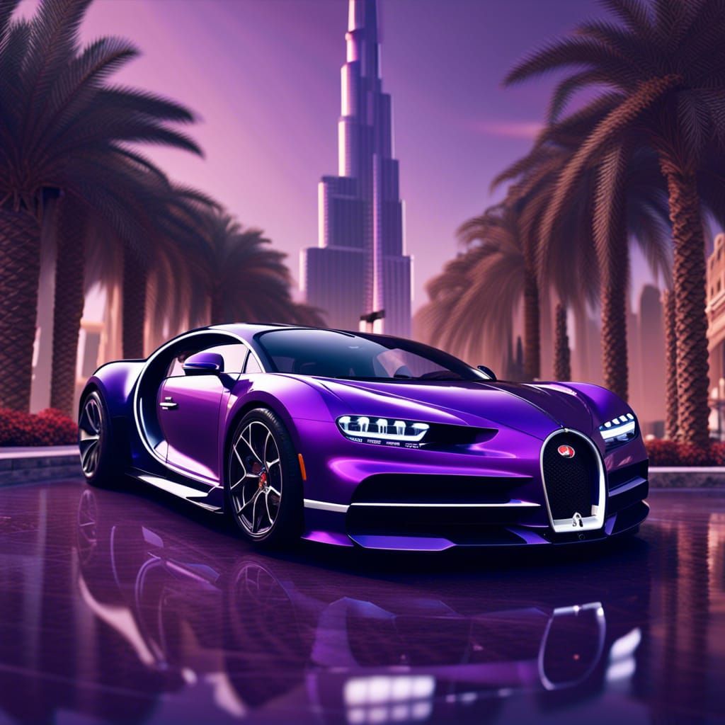 Purple Bugatti - AI Generated Artwork - NightCafe Creator