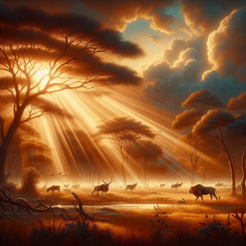 African Wildlife under stunning light rays (2)