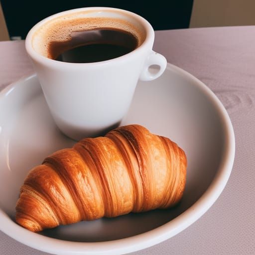 coffee and a croissant