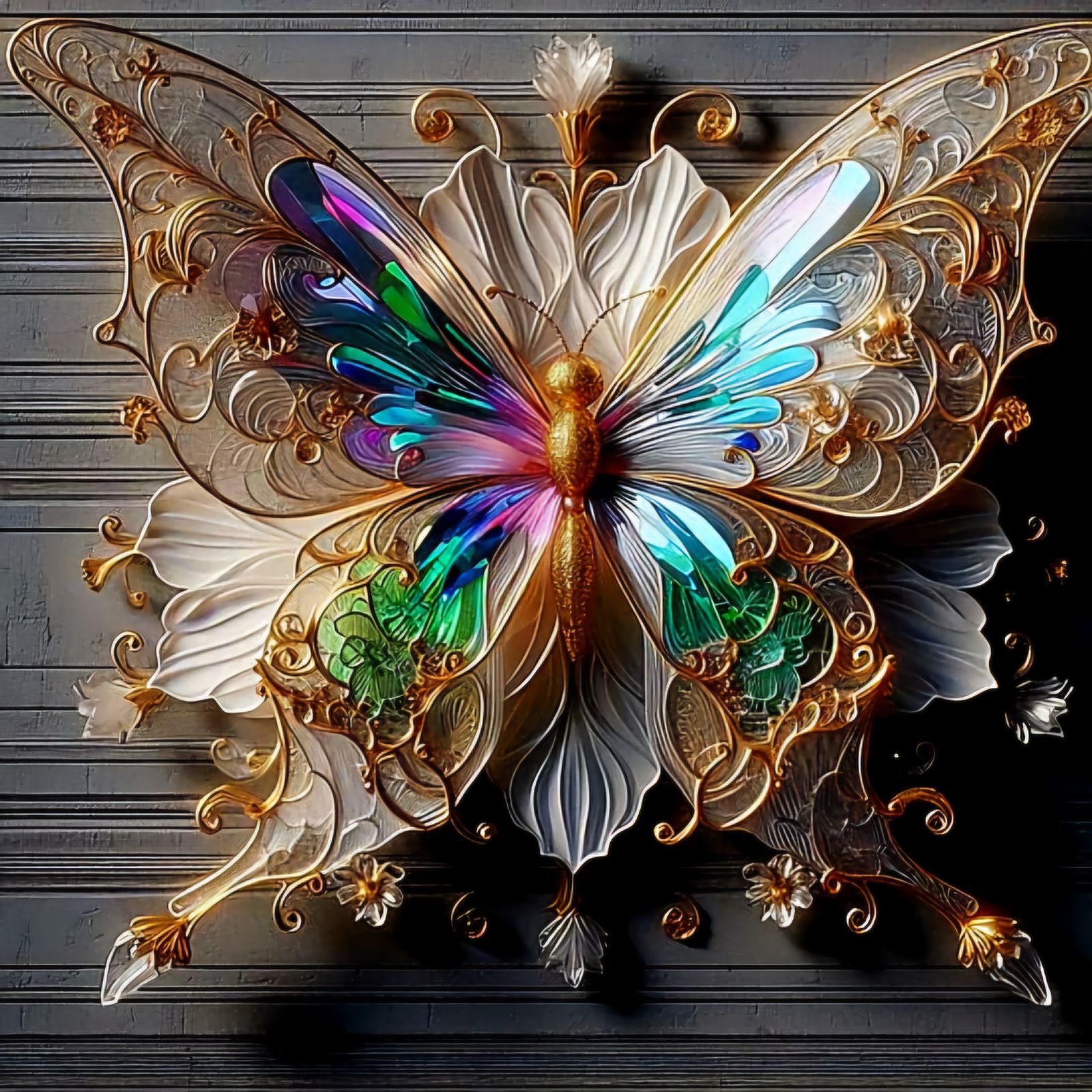 Butterfly. Art deco jewelry.