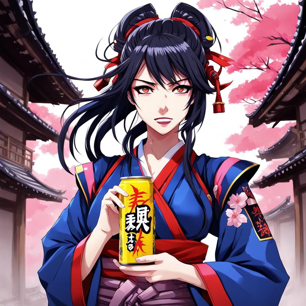 Samurai energy drink - AI Generated Artwork - NightCafe Creator