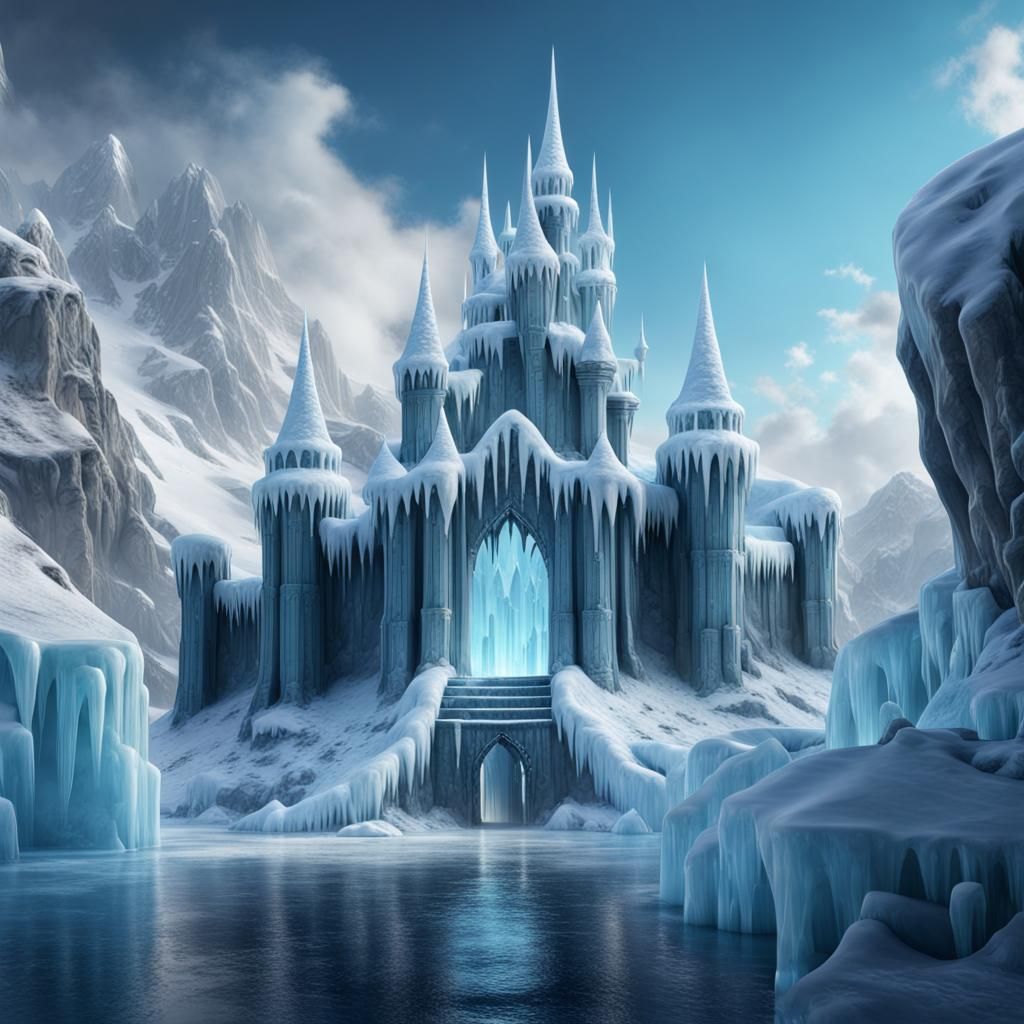 Beautiful ice castle - AI Generated Artwork - NightCafe Creator