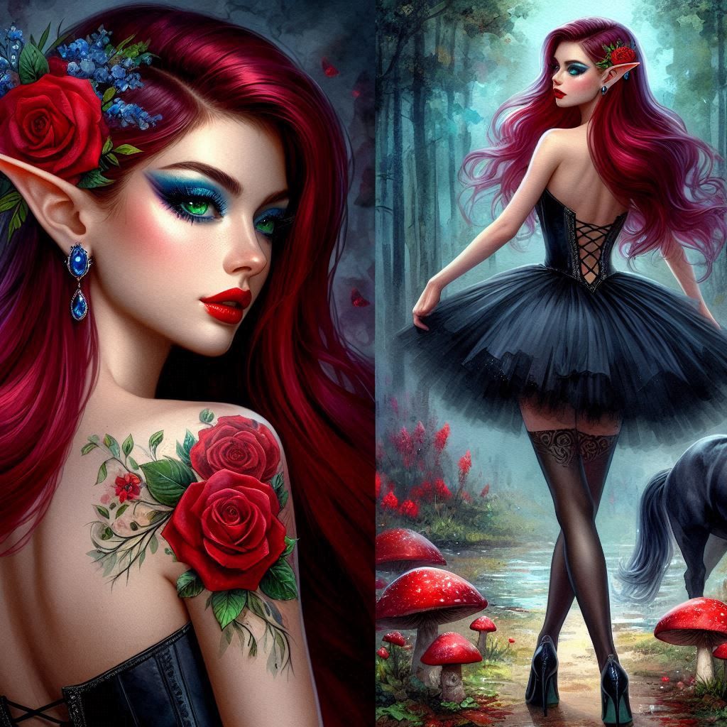 JOVEN ELFA BOSQUE MÁGICO