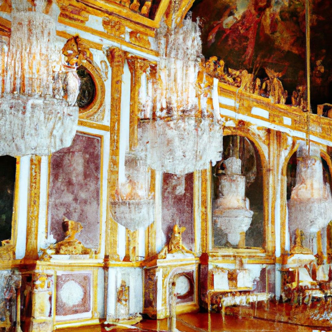 rococo, palace of Versailles, opulent French royalty details, gold and ...