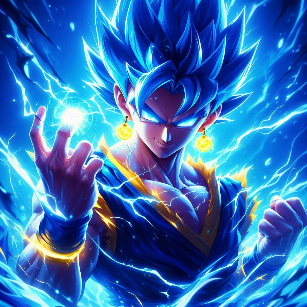 Fusion of Goku and Vegeta via the Potara Earrings: Vegito