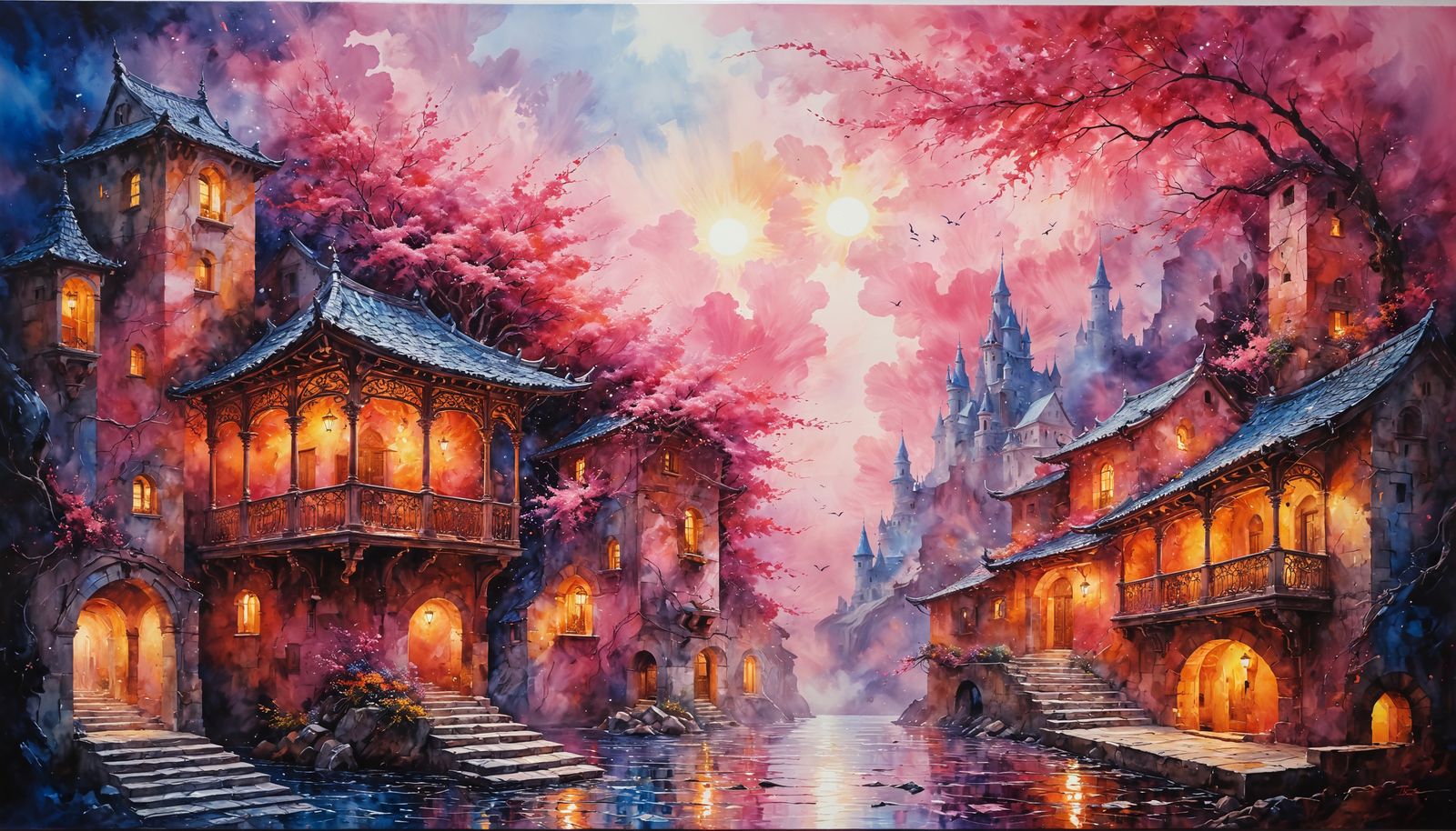 Pink Fantasy Town