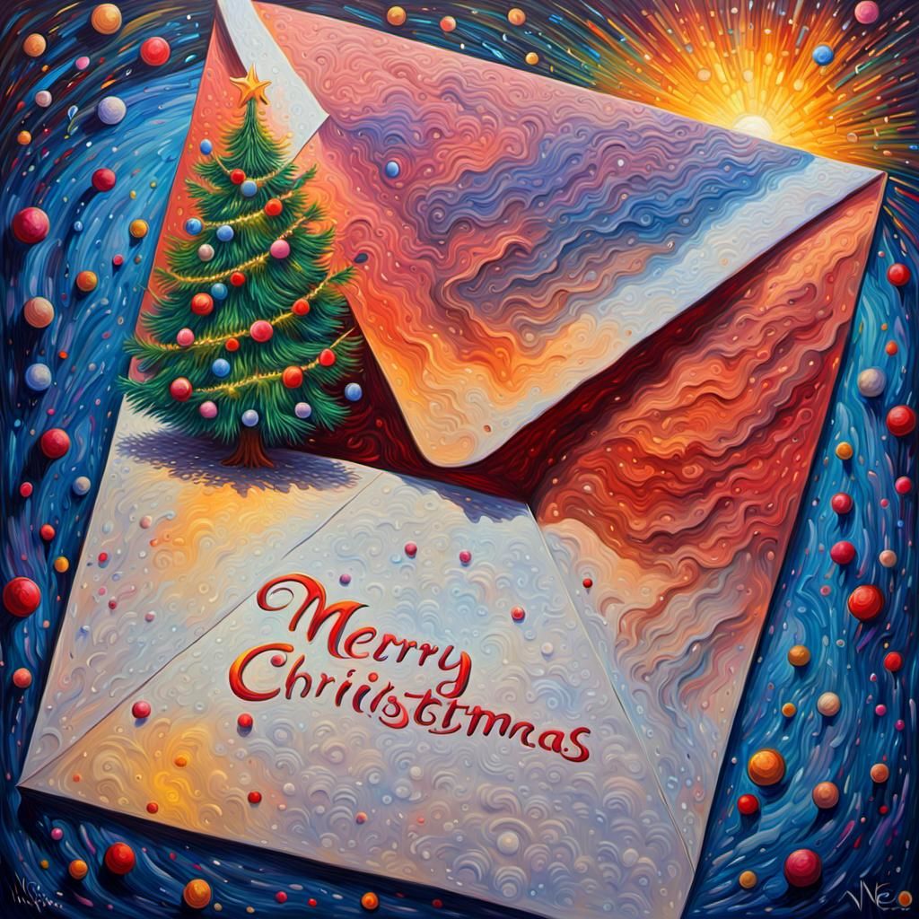 Merry Christmas letter AI Generated Artwork NightCafe Creator