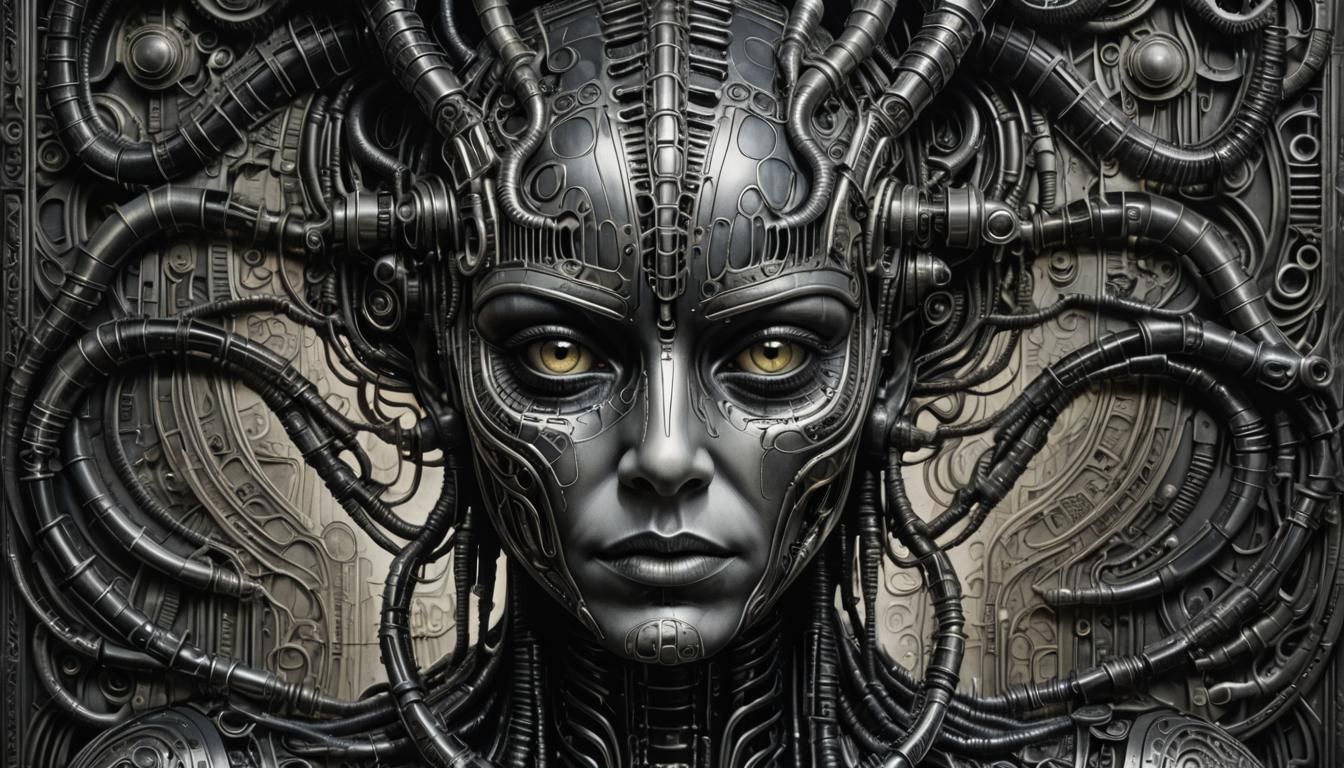 Inspired by 'Li I' painted by H.R. Giger