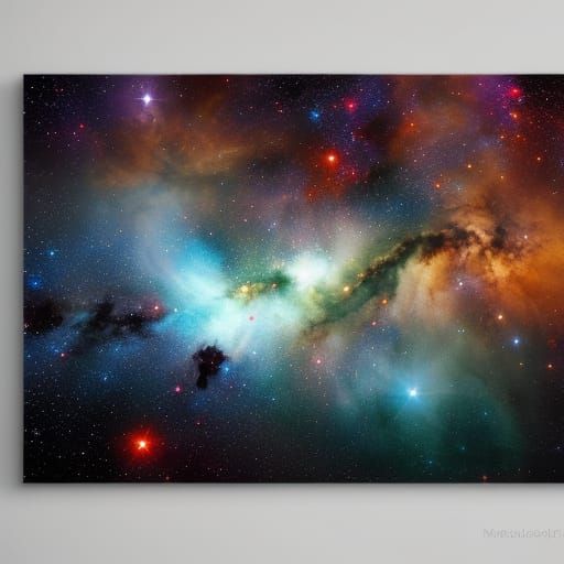 Nebula Behind the Sun in Hyperrealistic Space Art