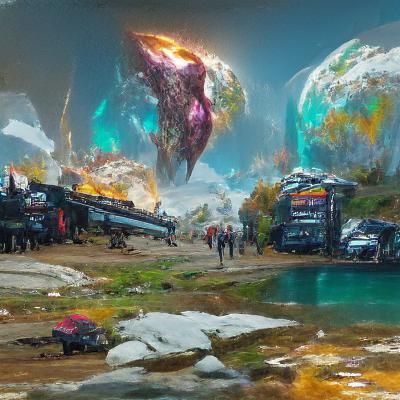 What it's like when worlds collide 8k resolution concept art