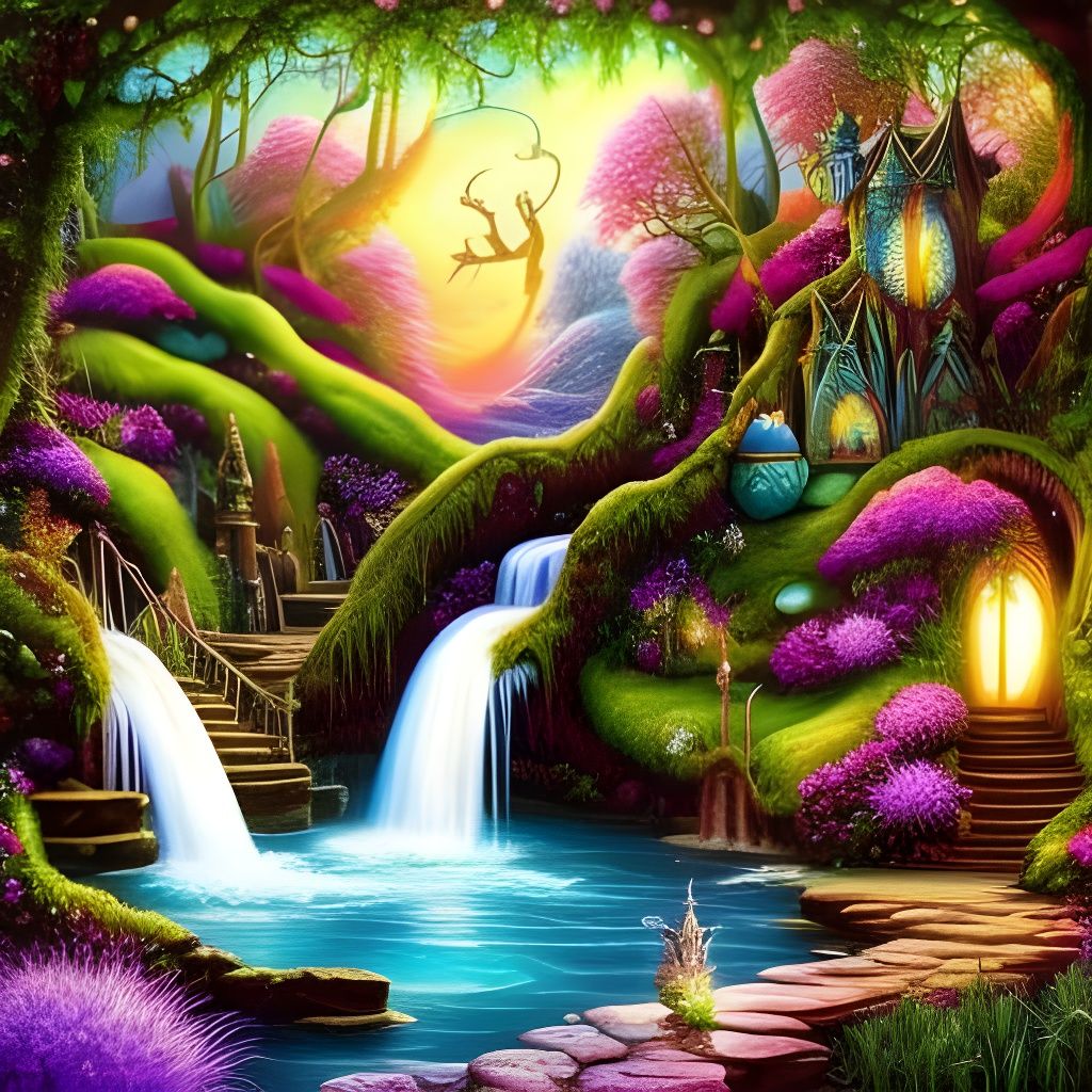 Faerie garden - AI Generated Artwork - NightCafe Creator