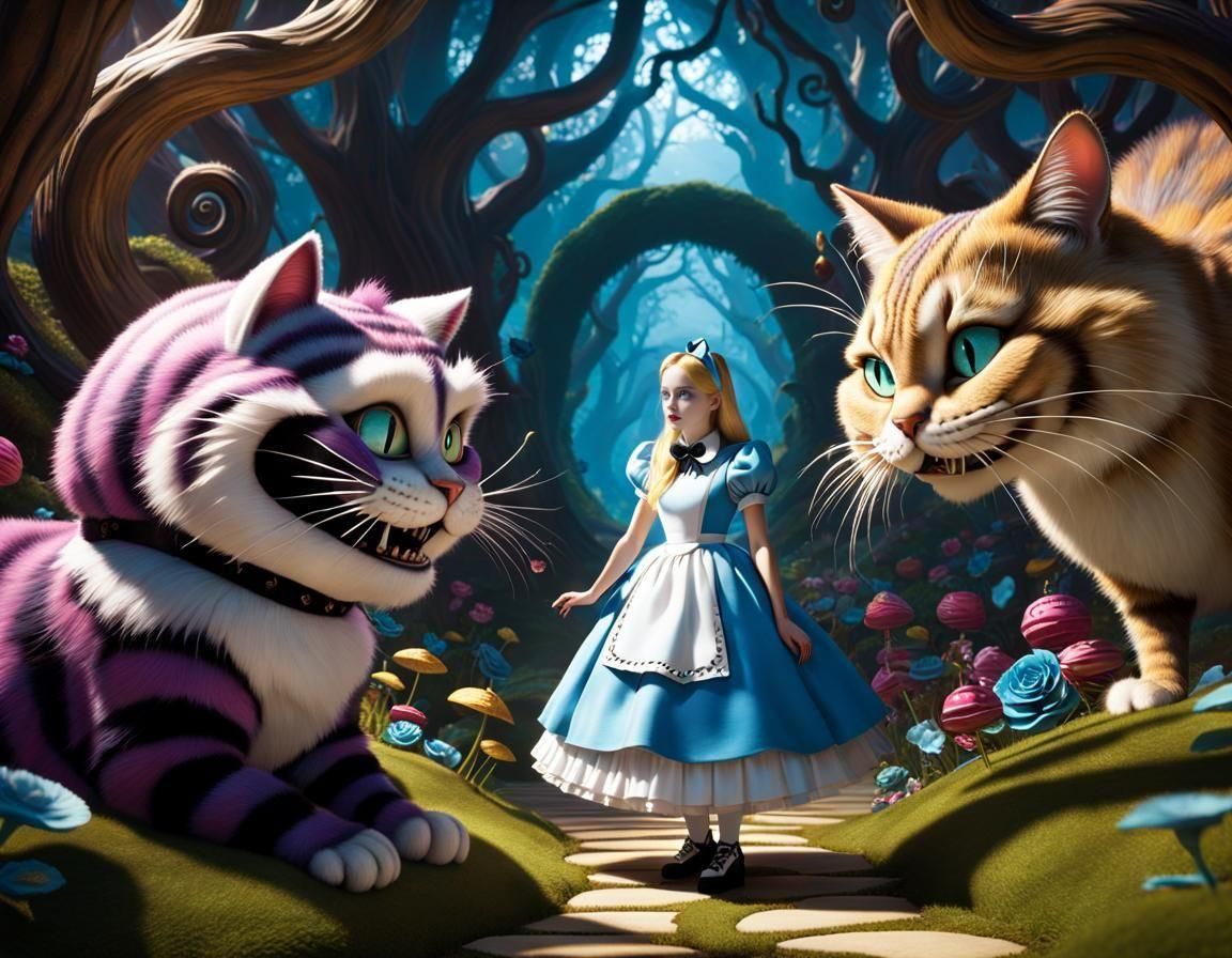 Alice in Wonderland: A Hyperrealistic 3D Fantasy