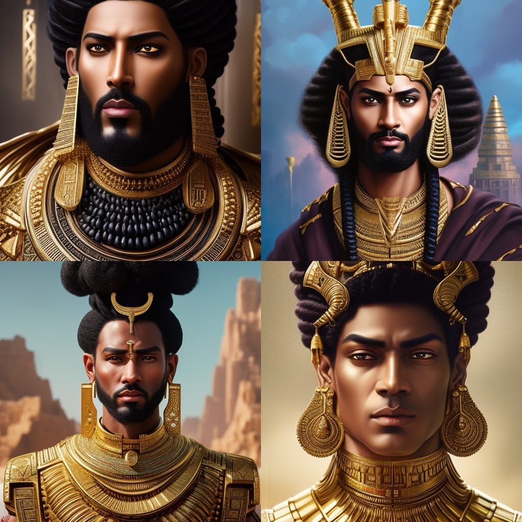 elegant HANDSOME Pharaoh Ramses, KING of Egypt, beautiful face with ...