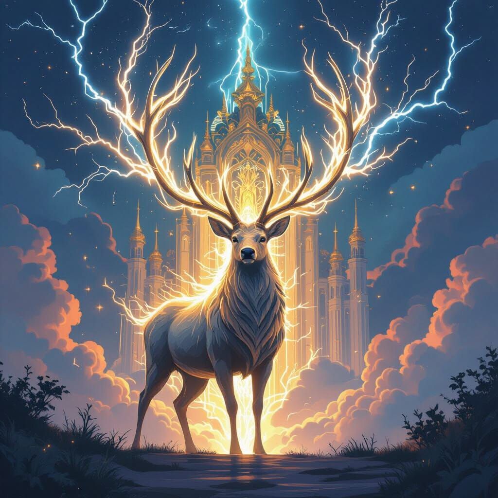 Mystical deer   by @Icetears 