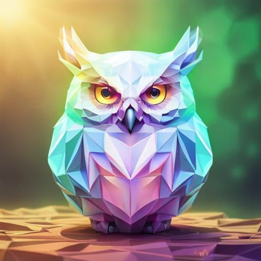 crystal owl  by @shooflower