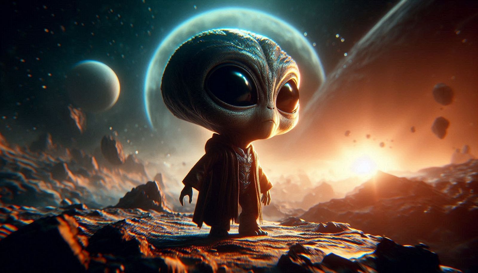 Alone among the moons