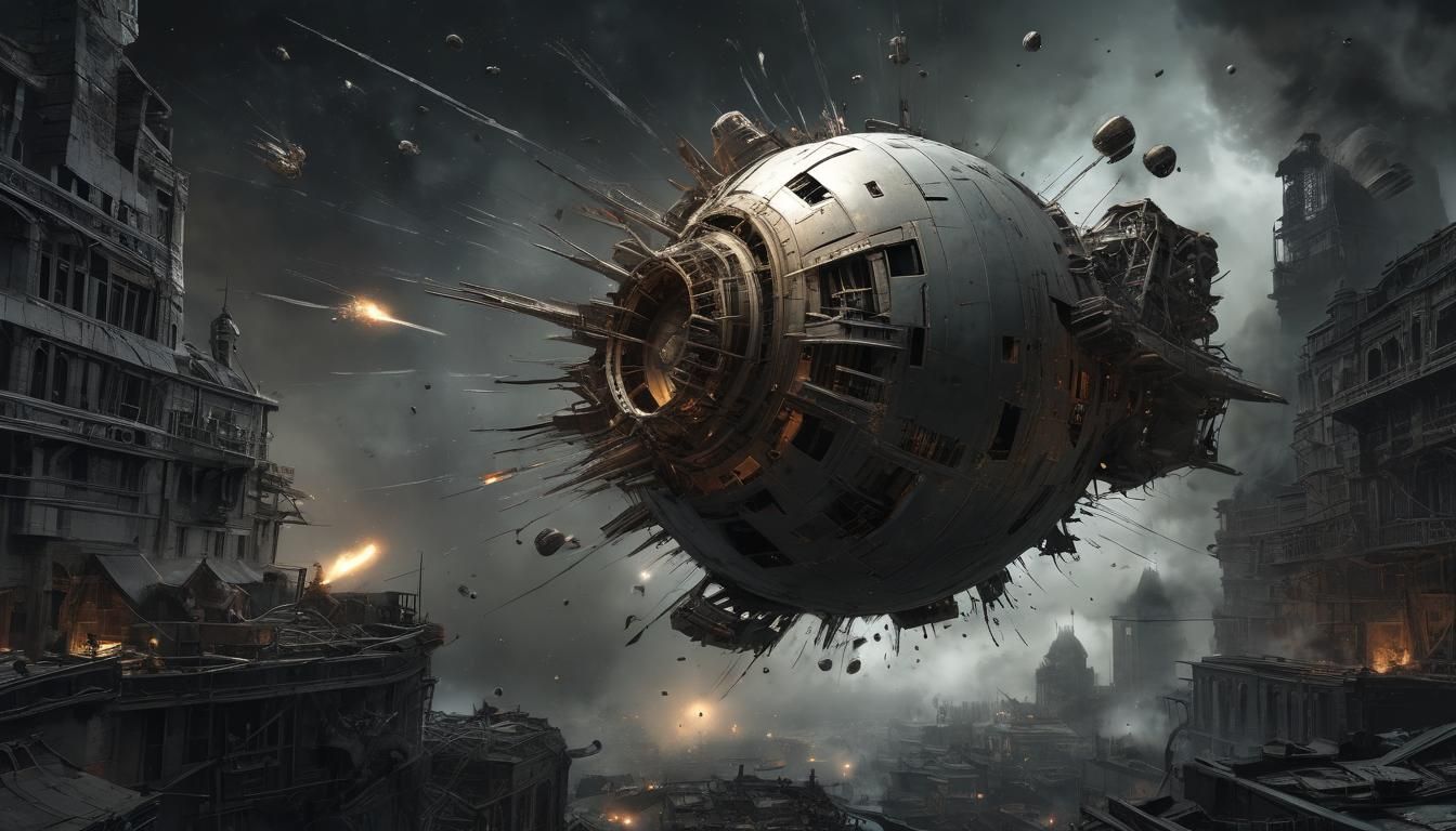 sphere shaped "rat rod" spacecraft