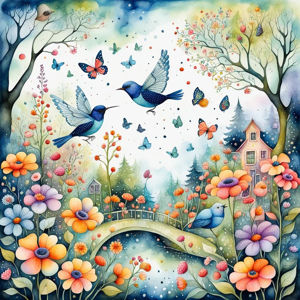 Prompt
(Beautiful garden. A piece of paradise. Idyllic. Beau...