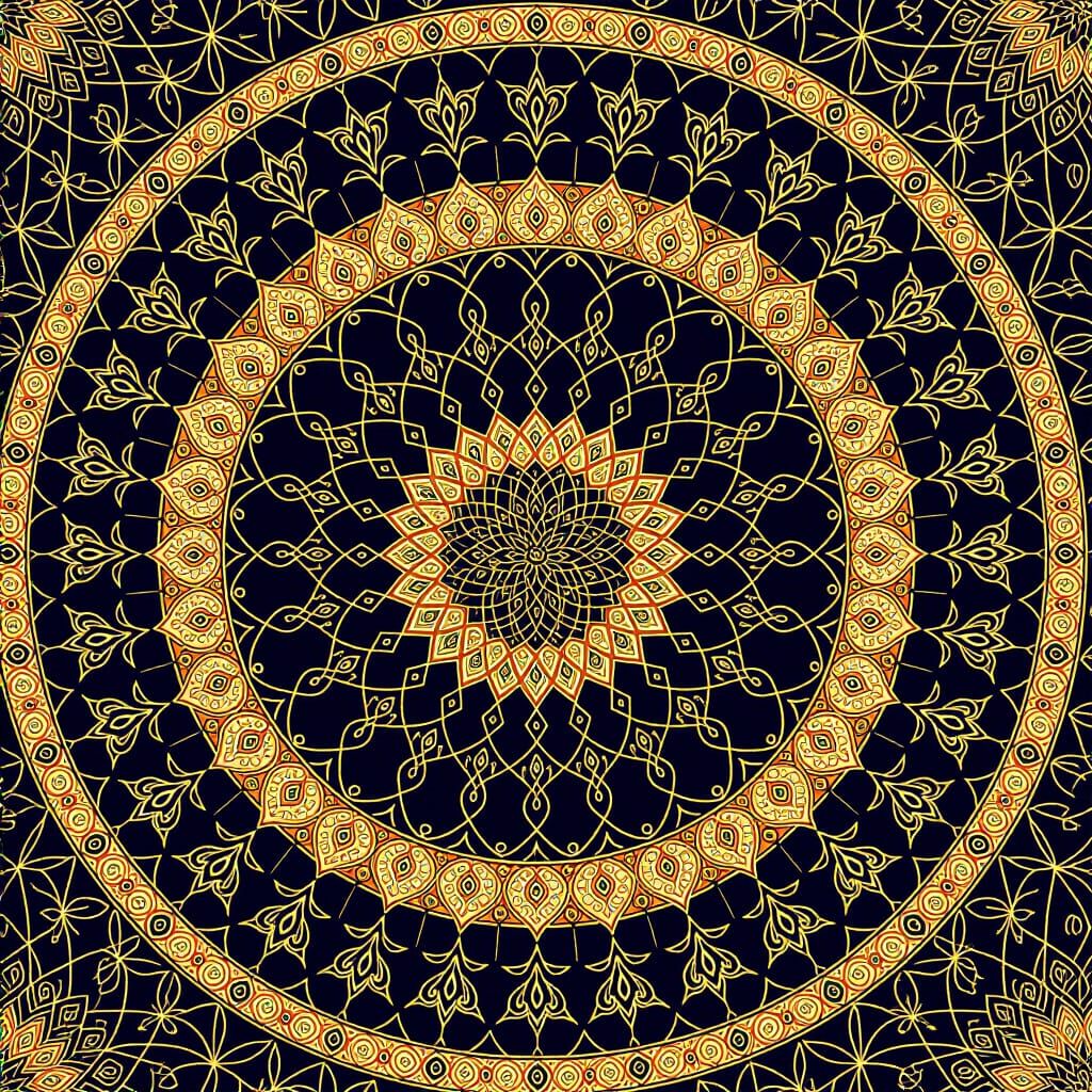 Sunset Lake Street Scene in James Jean Style