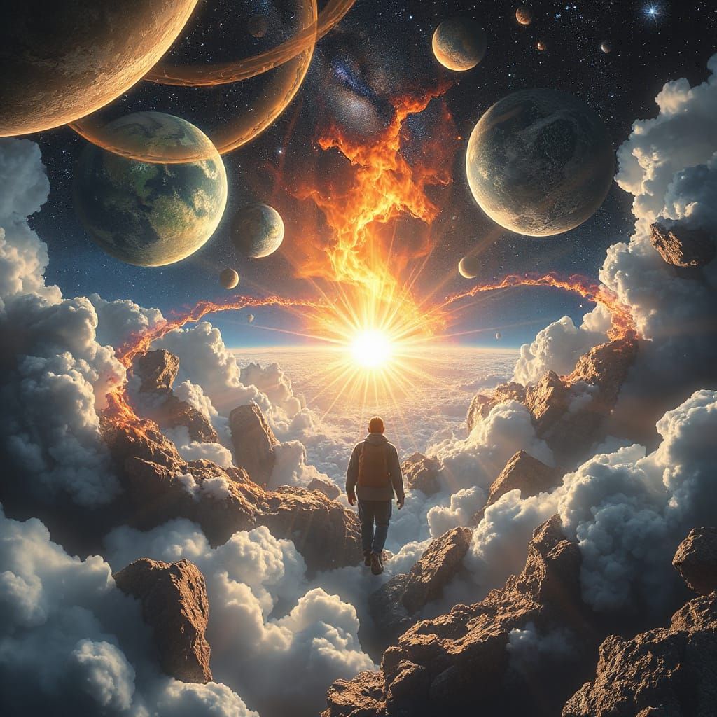 Walking the Cosmos  by @hrodebaiart