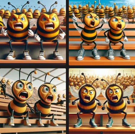 Four pairs of boo bees