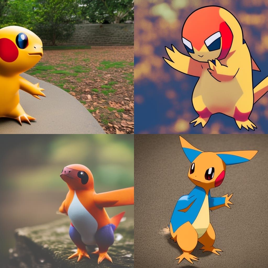 pokemon, bird, charmander, comic - AI Generated Artwork - NightCafe Creator