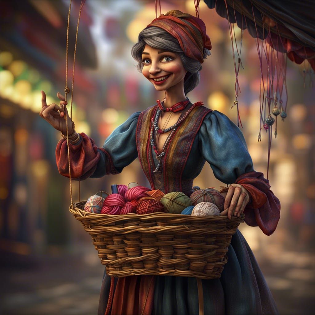 Friendly Puppets - The Yarn Seller