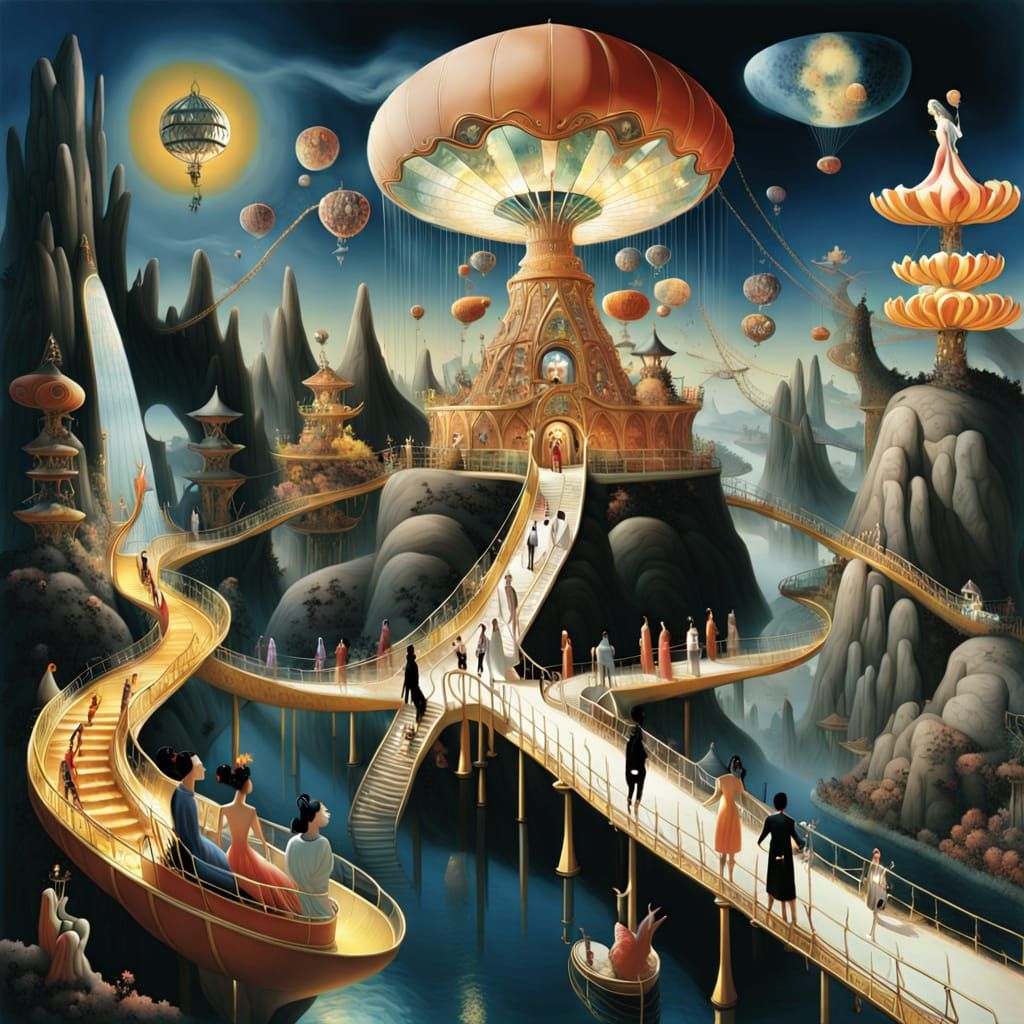 Surreal amusement park