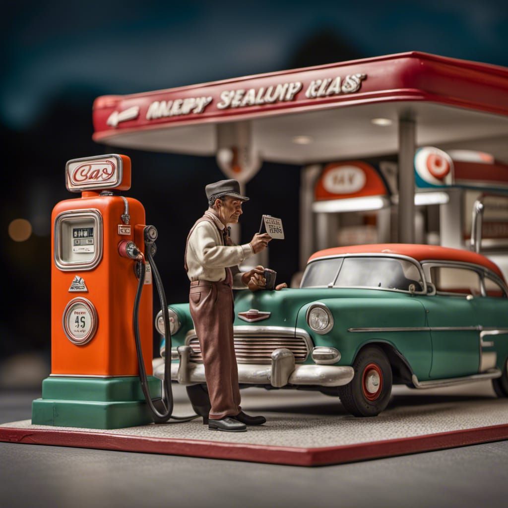 Service Station attendant AI Generated Artwork NightCafe Creator