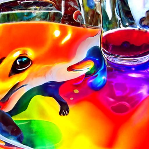 The most colorful liquid ever conceived poured gracefully in...