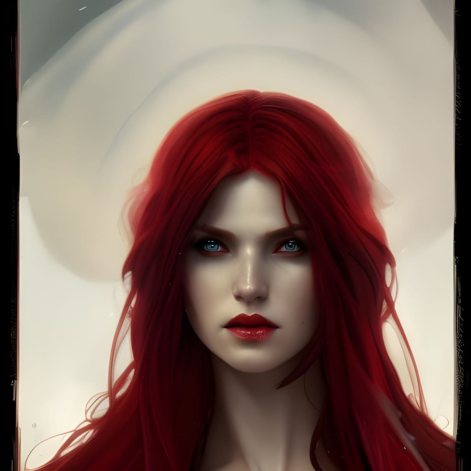 Female norse vampire lady with red hair - AI Generated Artwork ...