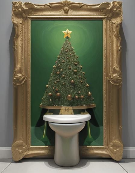 An unconventional Christmas Tree made of urinals invoking Ma...