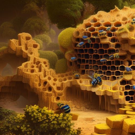 Bee hive - Contained Chaos  by @Space Odyssey