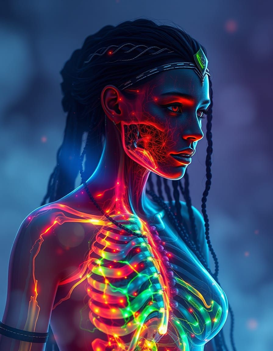 A X-Rayed Tribal Warrior-Princess