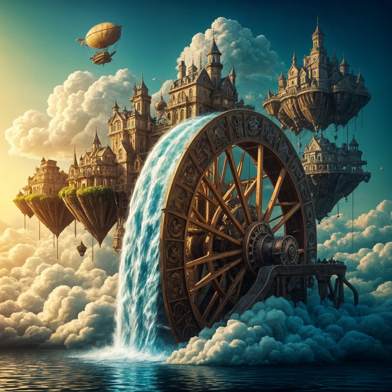 -Steampunk Waterwheel-  by @Jake