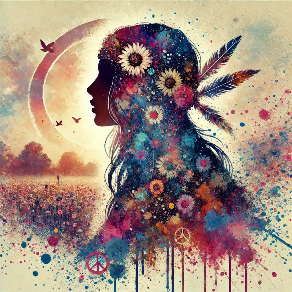 double exposure beautiful fantasy portrait landscape..