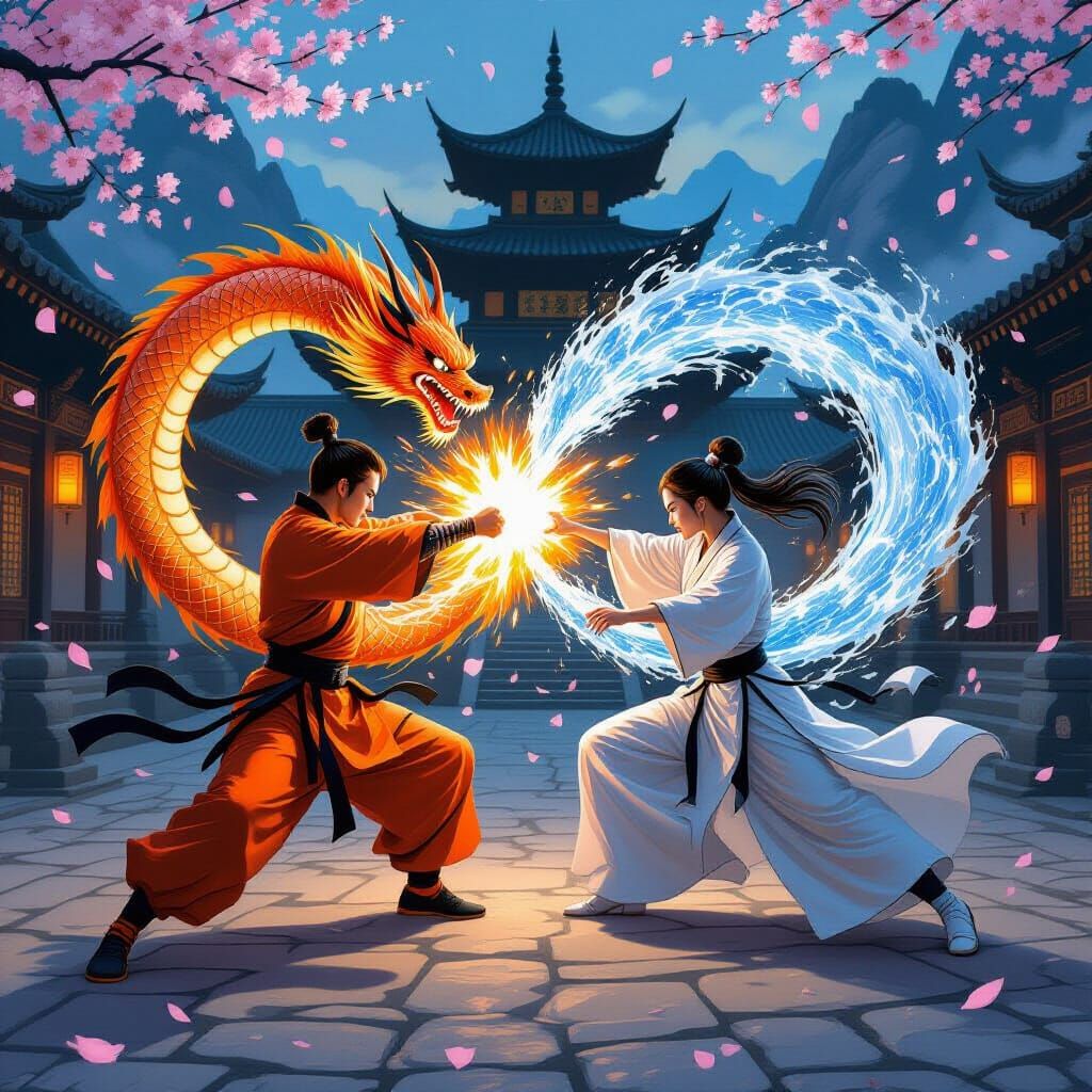 Clash of Flame and Flow